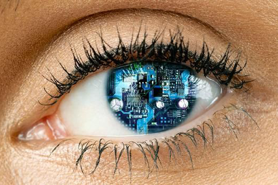 Implant microchip in brain of blind women